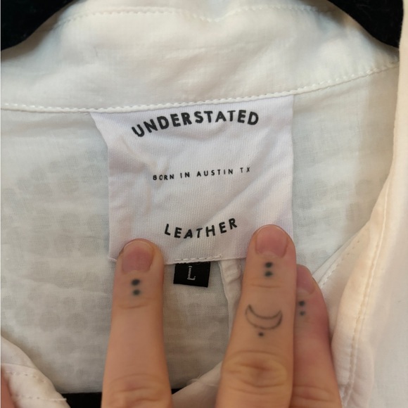 Understated Leather western shirt romper - Picture 4 of 5